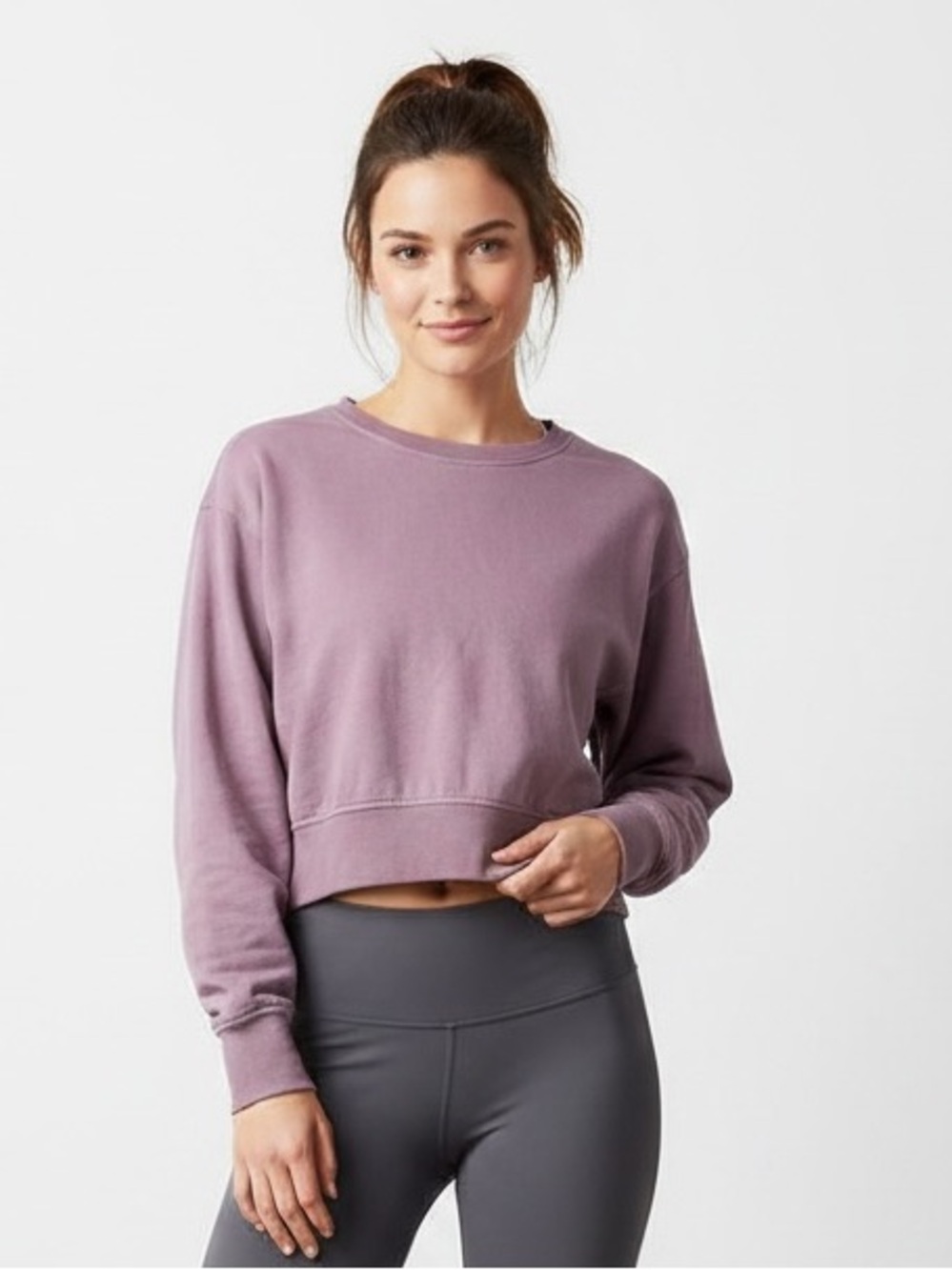 Victoria’s Secret | Victoria Sport lavender crewneck cropped slouchy sweatshirt